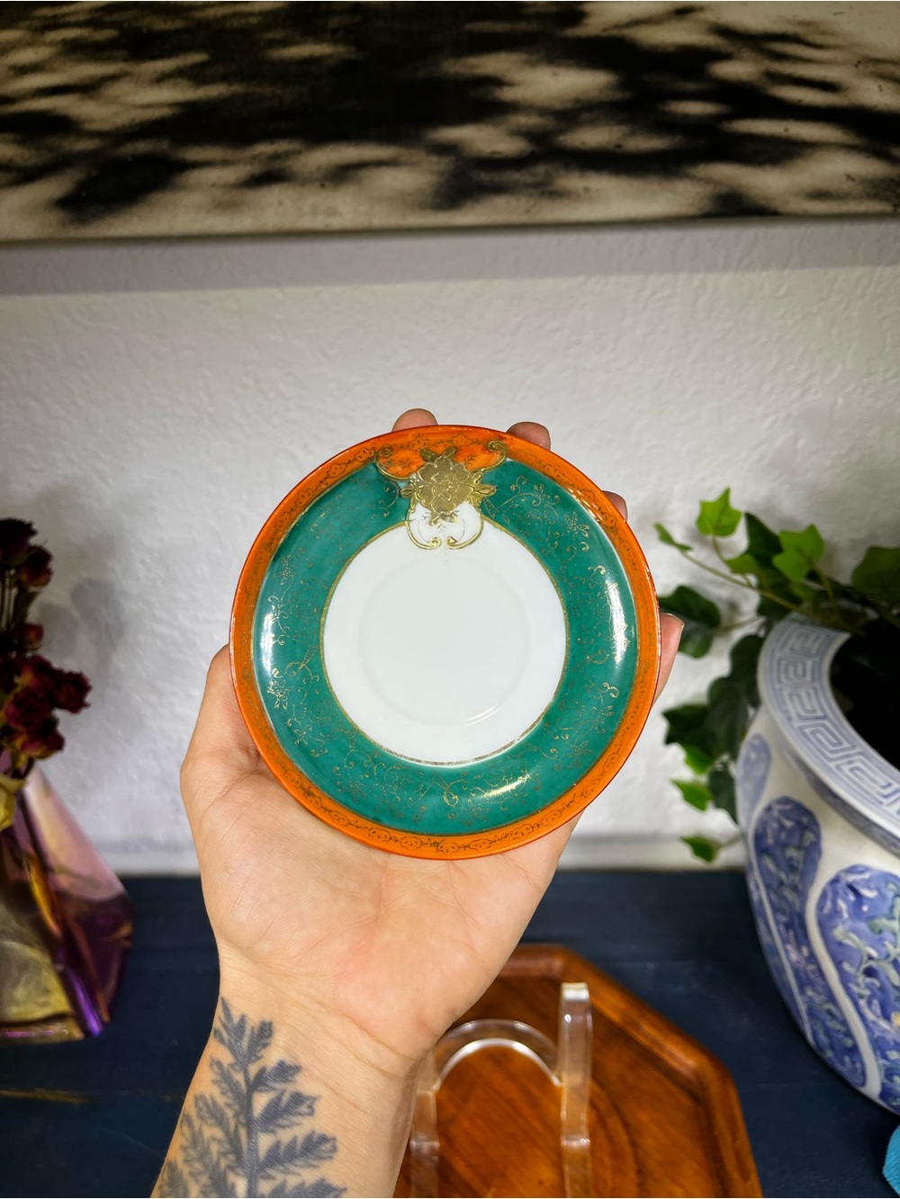 Vintage Japanese Hand Painted China Tea Saucer Replacement
